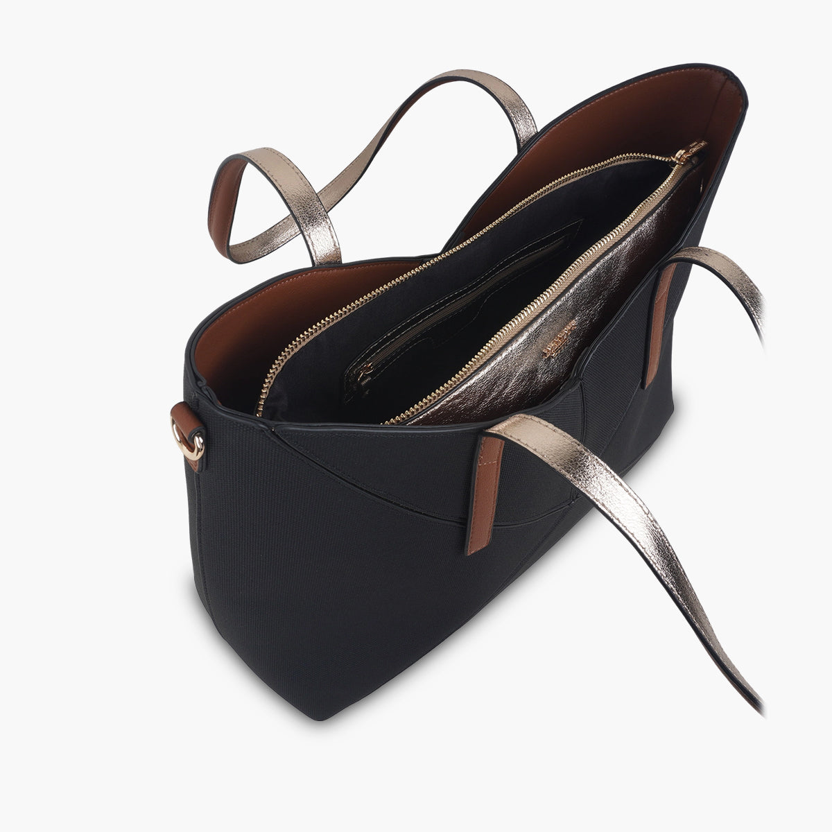 Grand sac shopper noir Tamelia