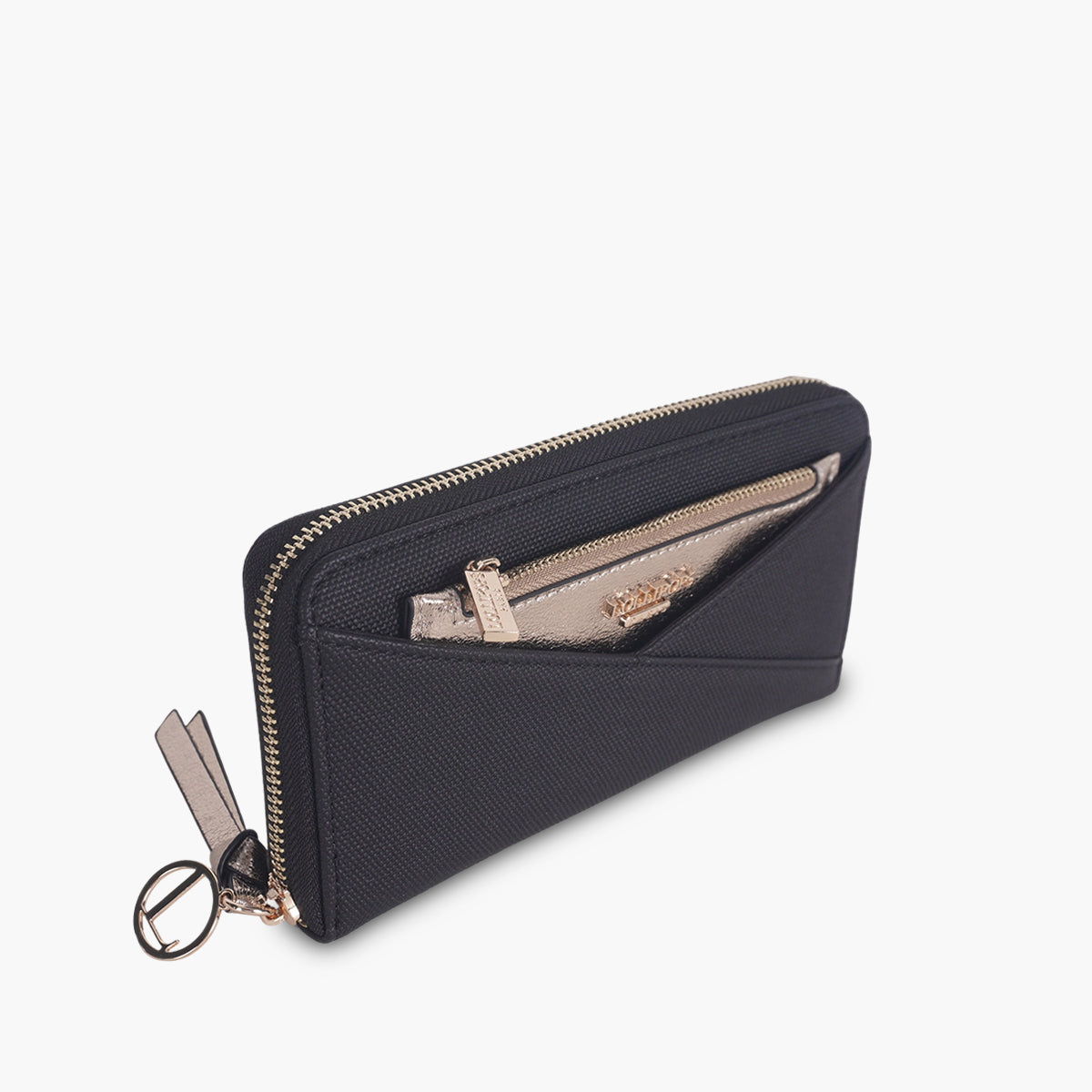 Grand portefeuille noir Tamelia