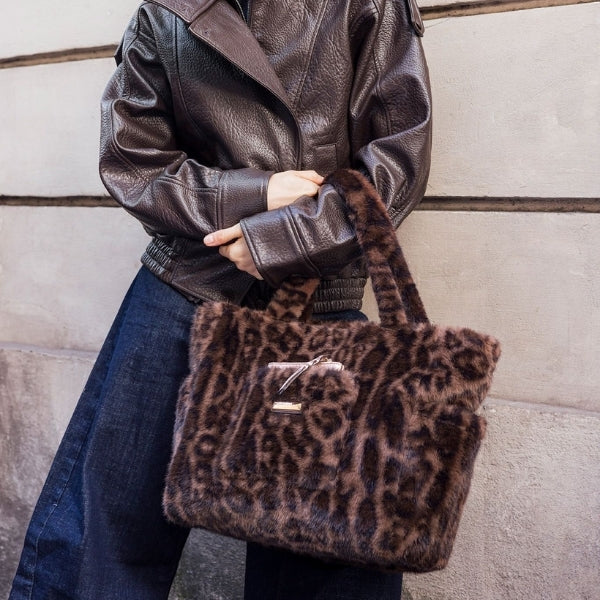 Grand sac shopper léopard Tigra