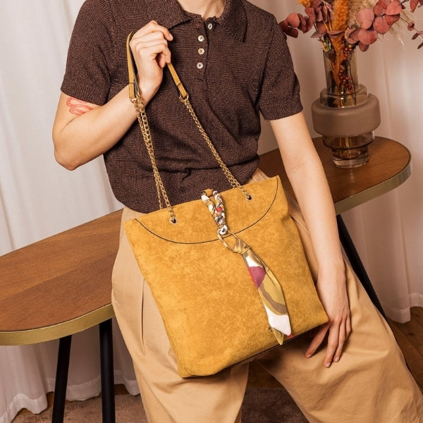 Sac shopper moutarde Tivaline