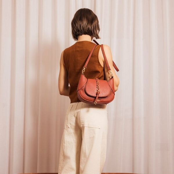 Sac porté épaule brique Traicy