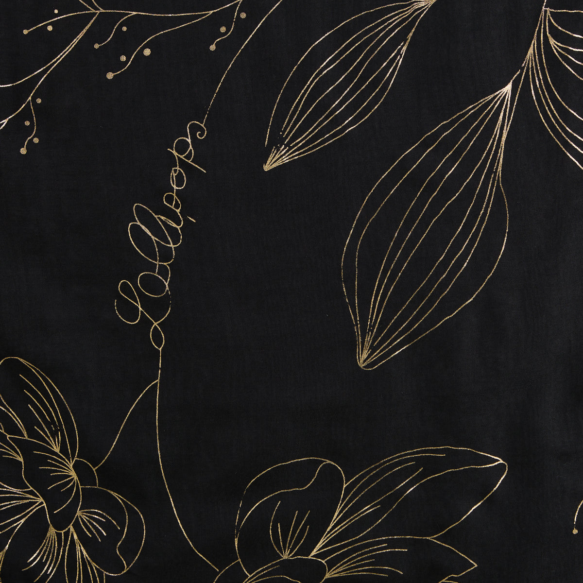Foulard rectangulaire noir Tyasa