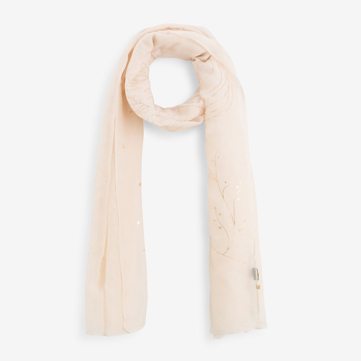 Foulard rectangulaire nude Tyasa