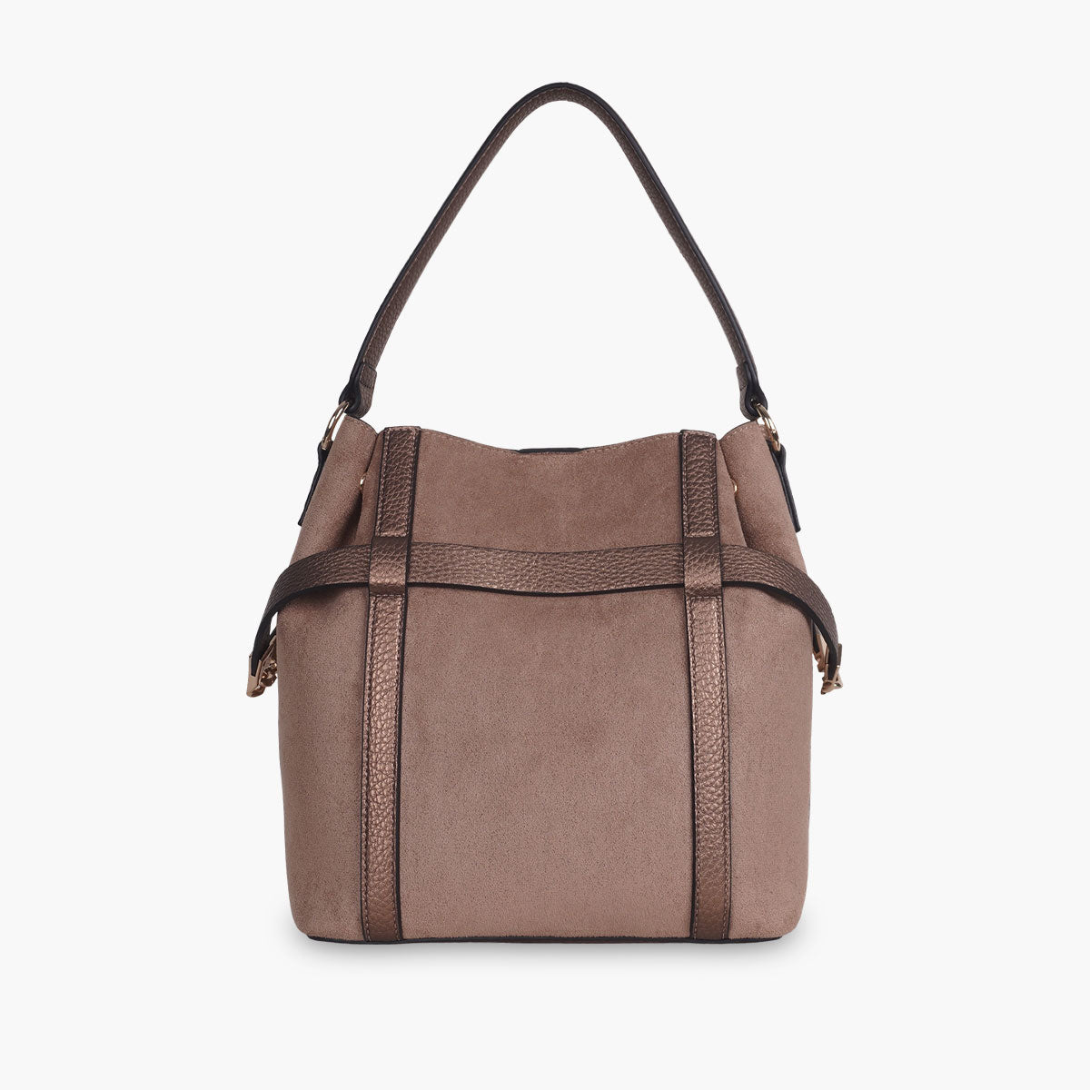 Sac seau taupe Taja