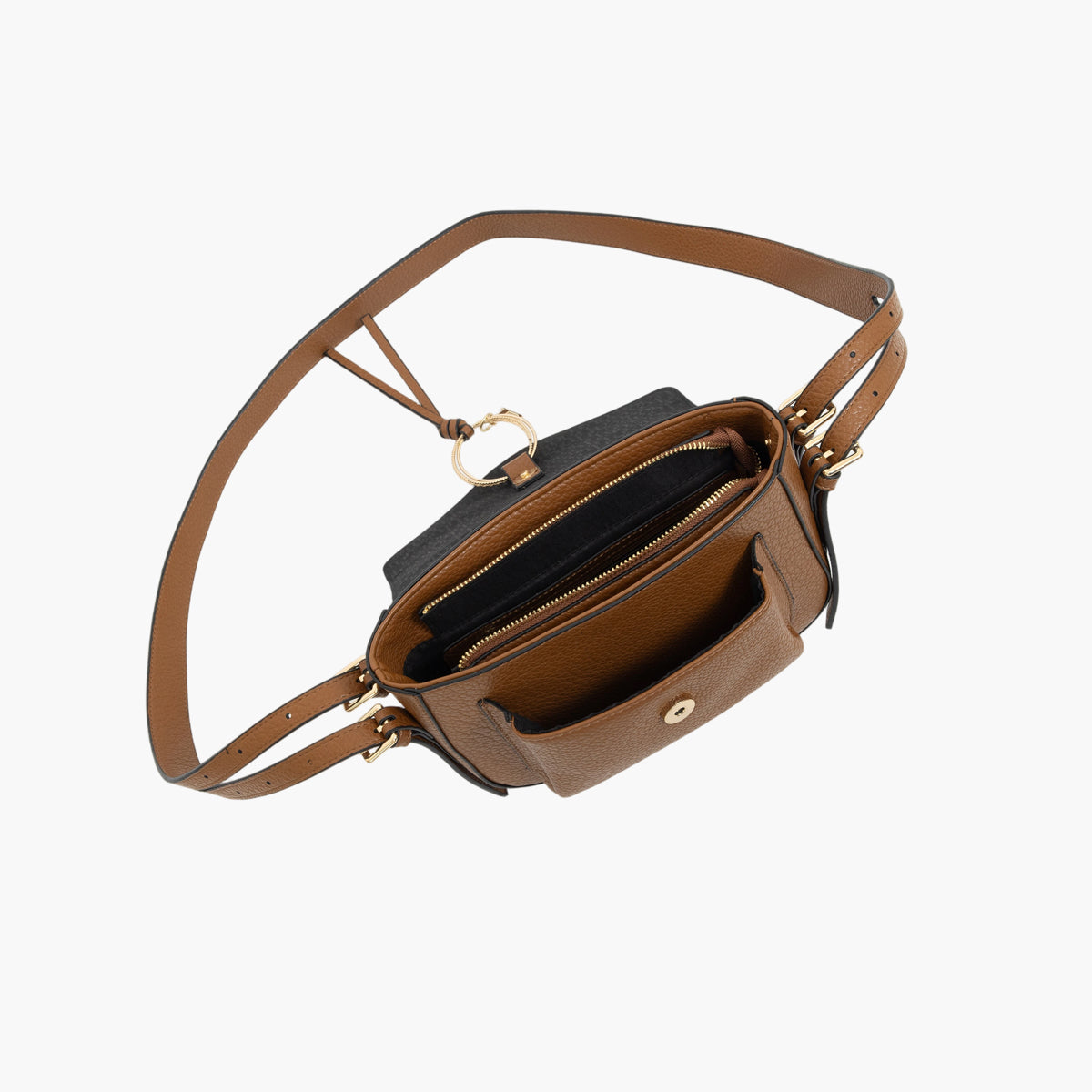Sac porté épaule camel Tatjana