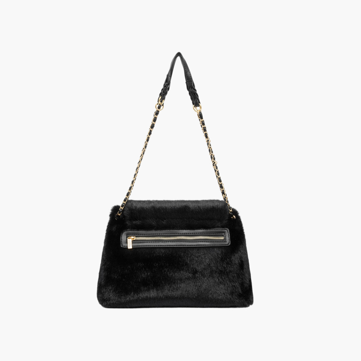 Grand sac porté épaule noir Tigra