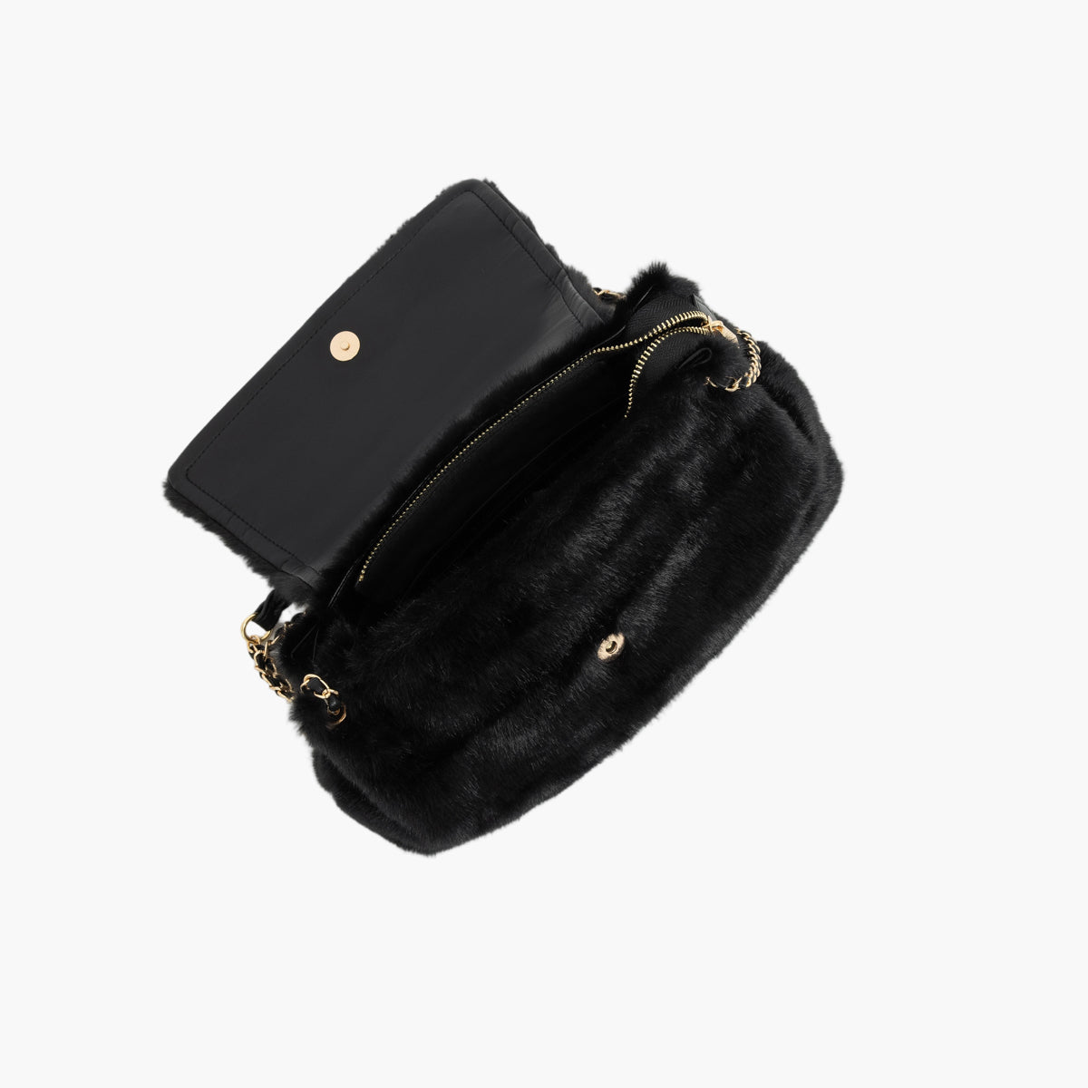 Grand sac porté épaule noir Tigra