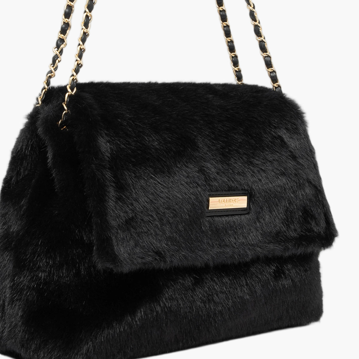 Grand sac porté épaule noir Tigra