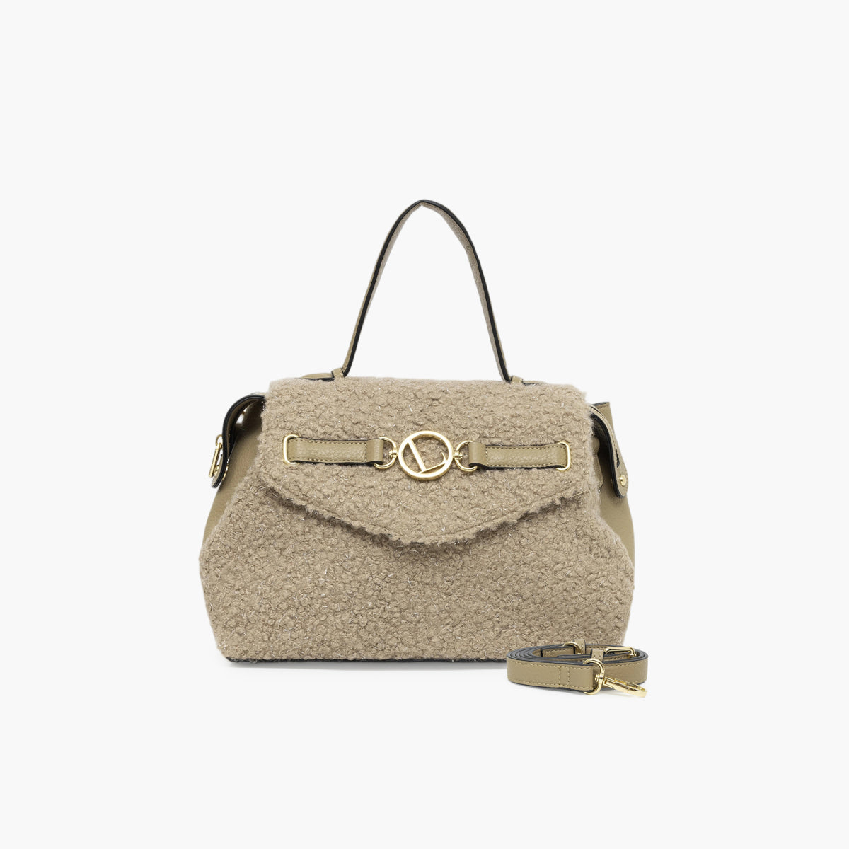 Grand sac porté épaule taupe Theresa
