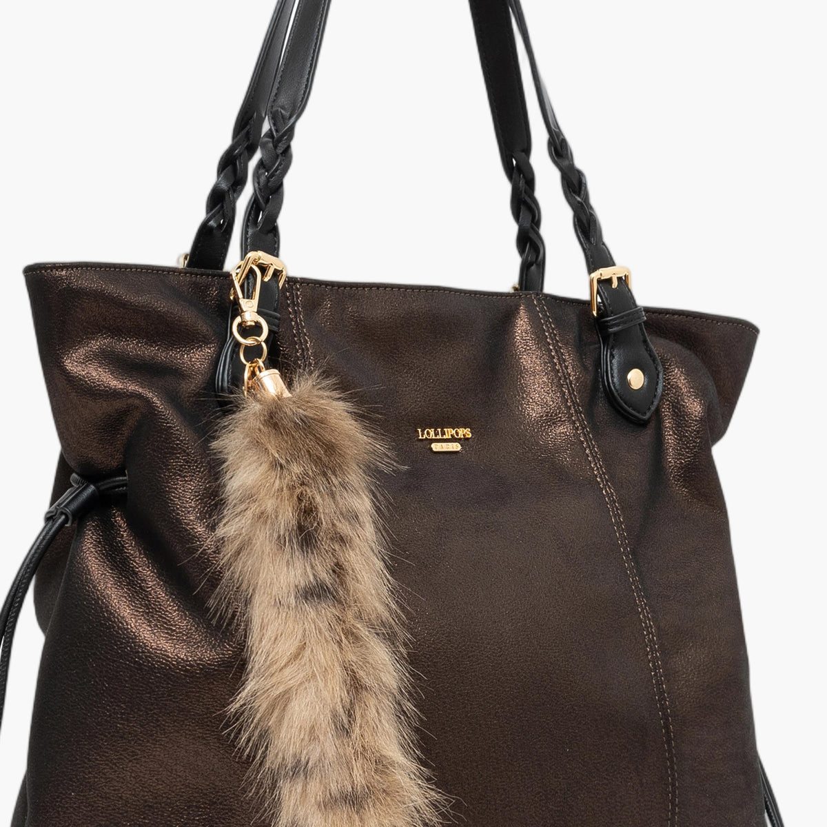 Grand sac shopper marron Tyler