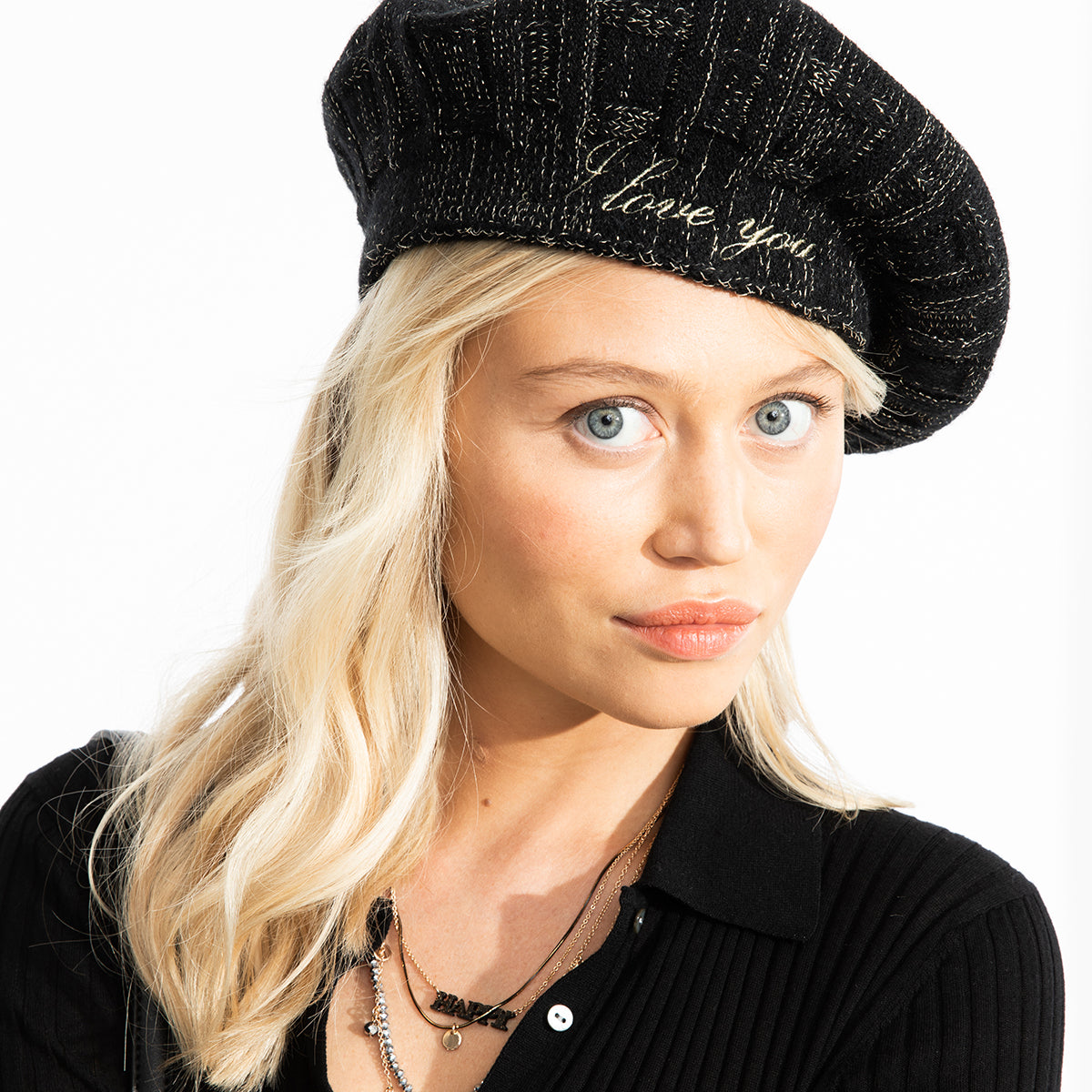 Béret noir en laine Good