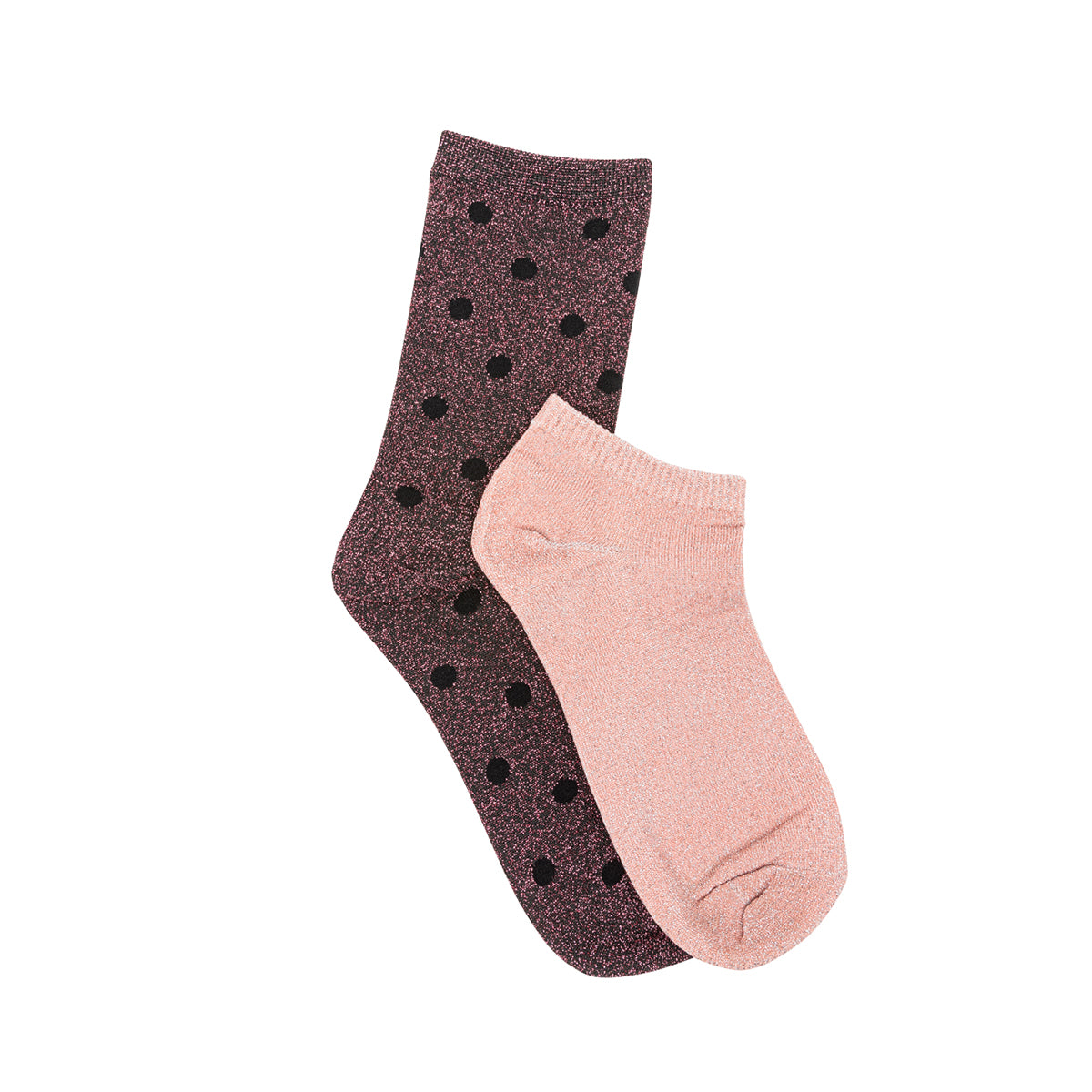 Lot de 2 paires de chaussettes noires/roses G SOCKS