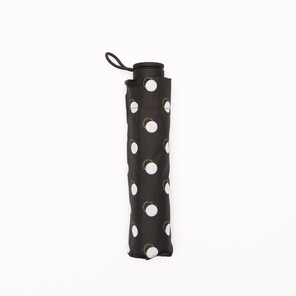 Parapluie pliable à pois noir