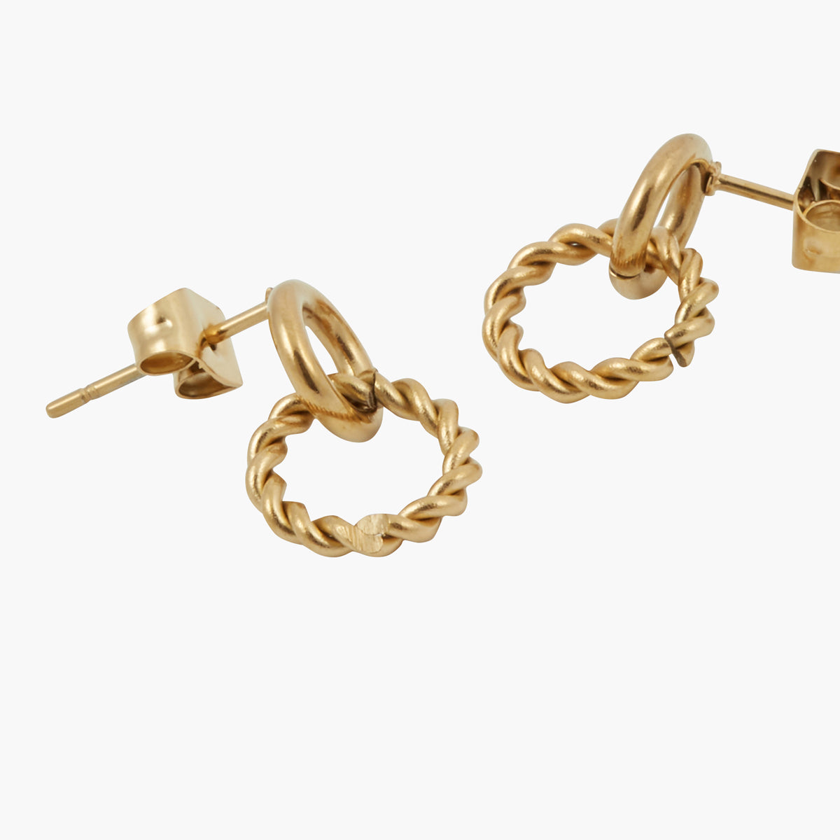 Boucles d'oreilles cercles entremêlés Acier inoxydable