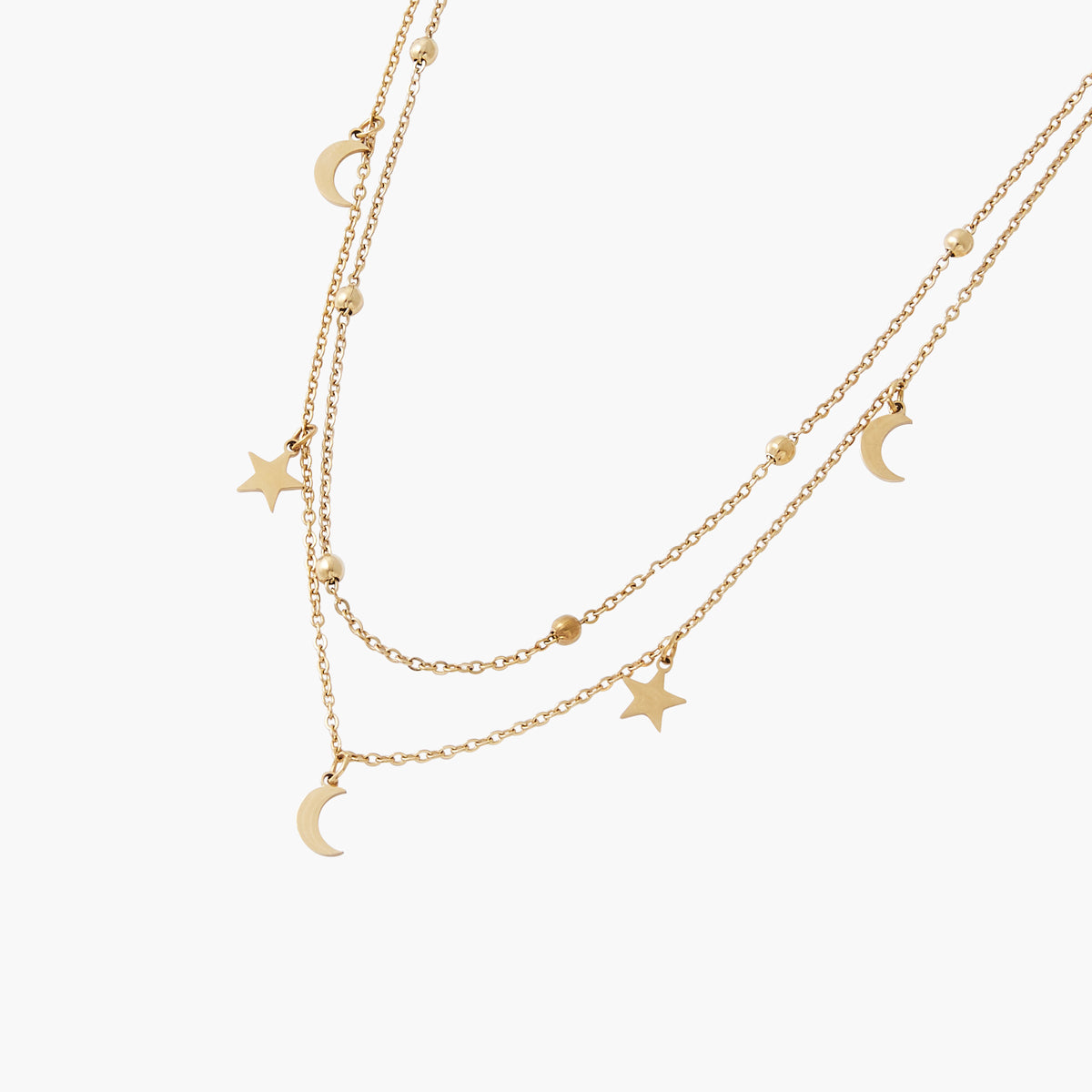 Collier 2 rangs charms