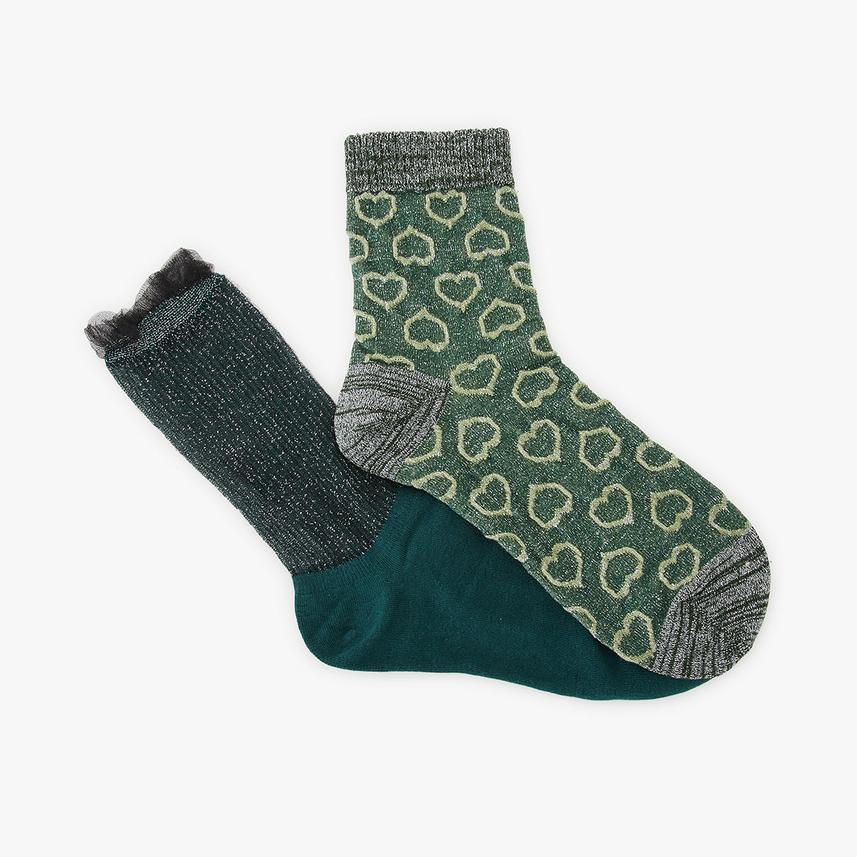 Lot paires de chaussettes vert