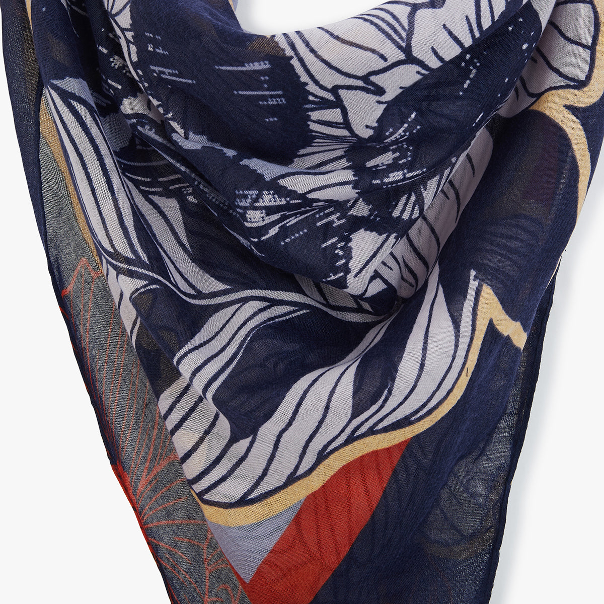 Foulard bleu Kanelia
