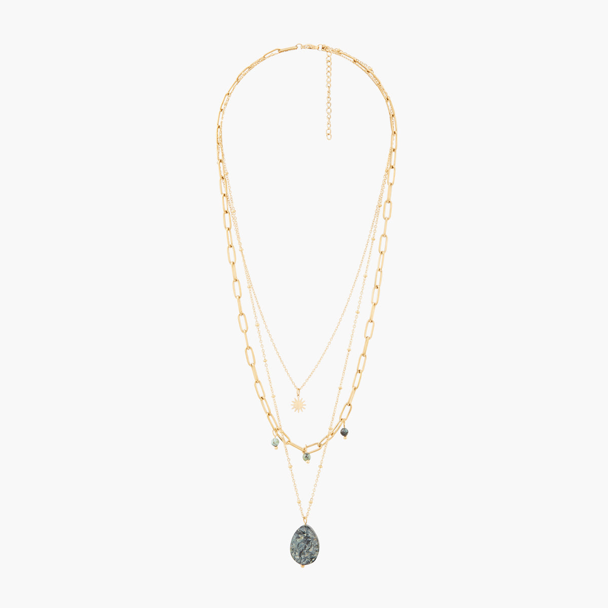 Collier multirang  pampilles Acier inoxydable