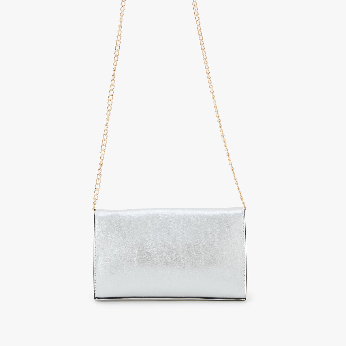 Pochette de soirée argentée Langosco