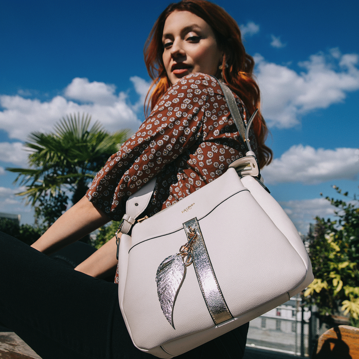 Sac hobo blanc Lisbonne