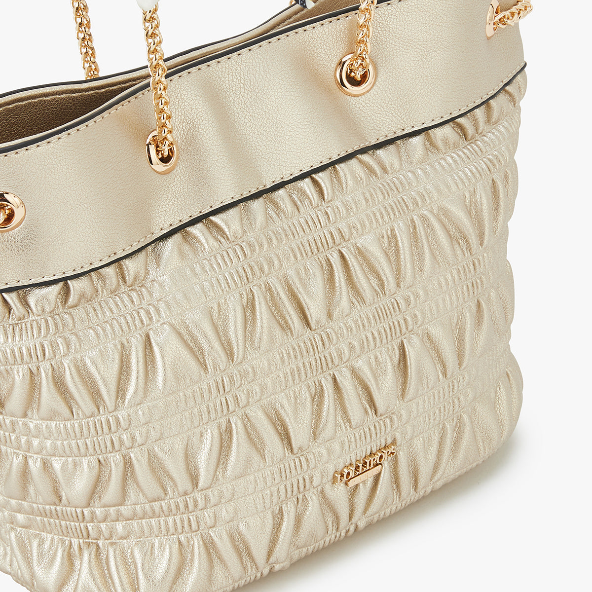 Sac seau dore Lixa