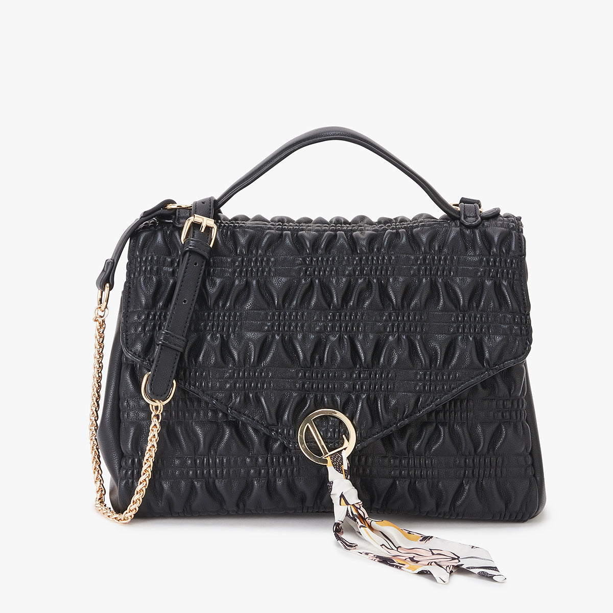 Grand sac bandoulière noir Lixa