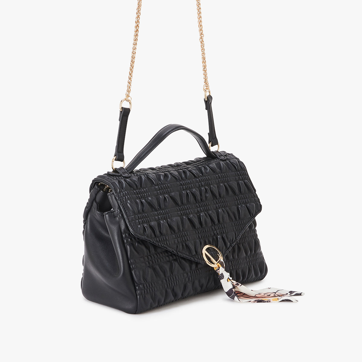 Grand sac bandoulière noir Lixa