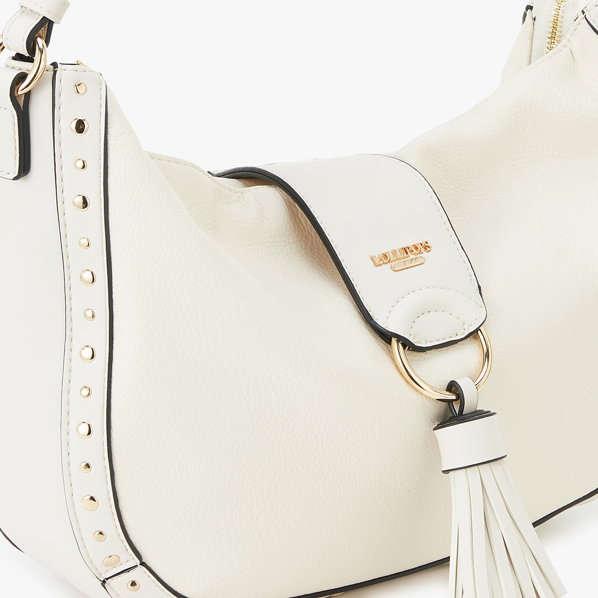 Grand sac hobo blanc Lano