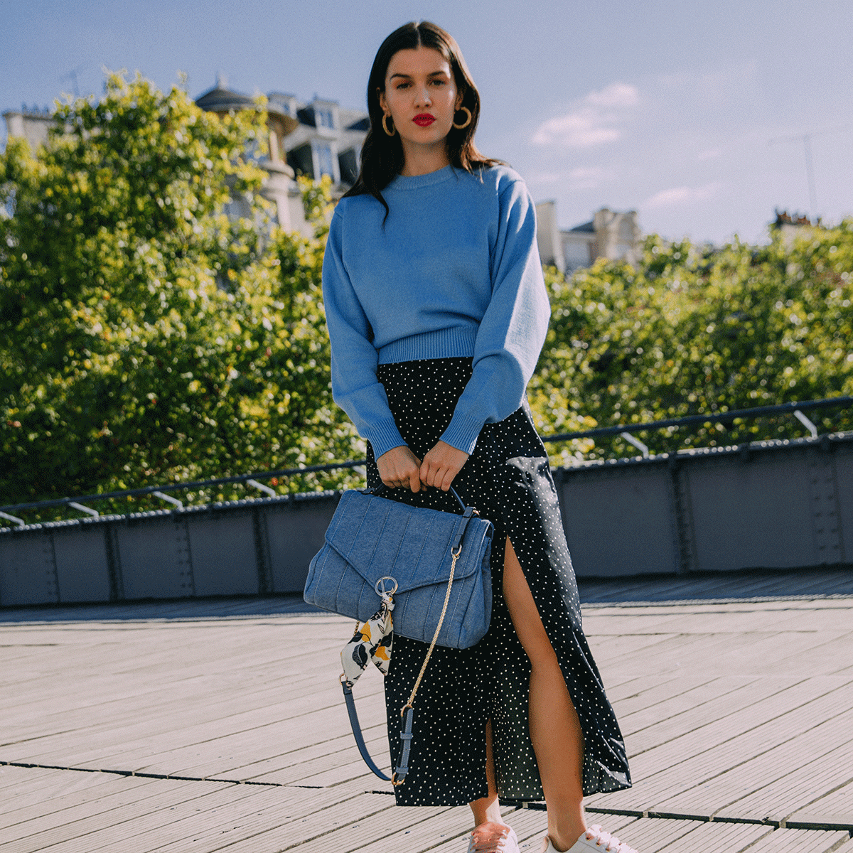 Sac bandoulière Lily bleu Lixia