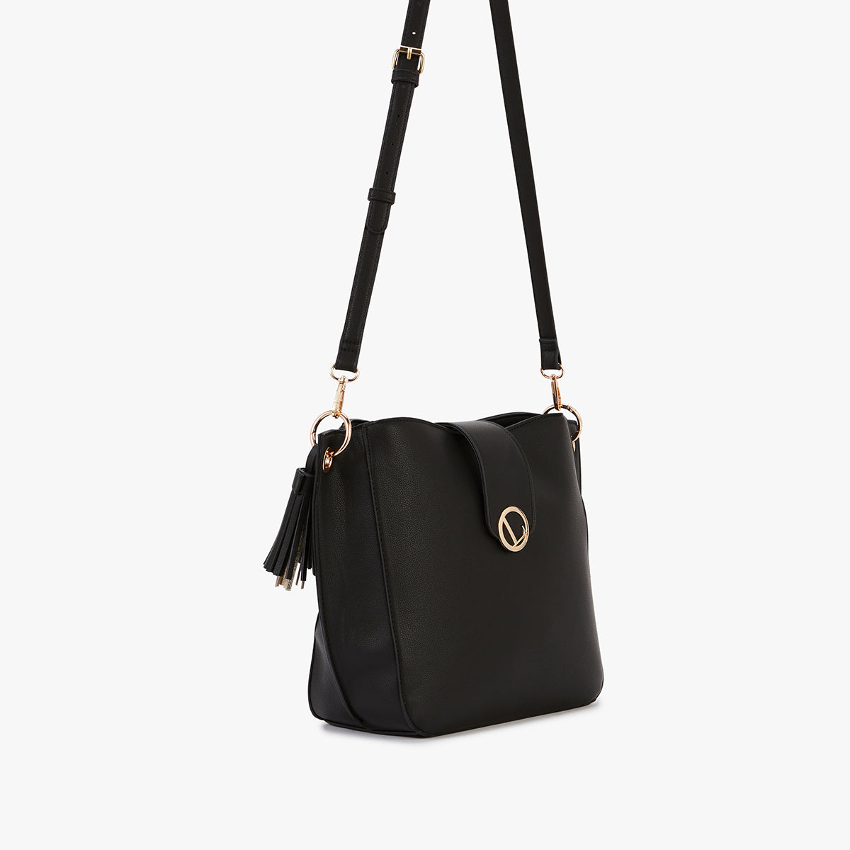 Grand sac hobo noir Letia