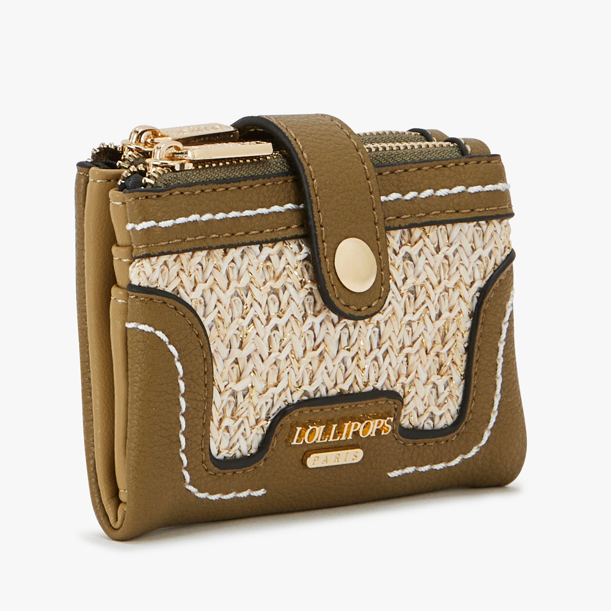 Petit portefeuille kaki Liberia