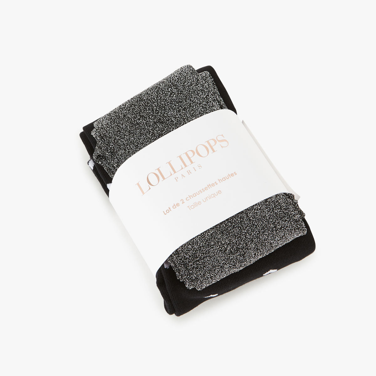 Lot de 2 Paires de chaussettes hautes noires