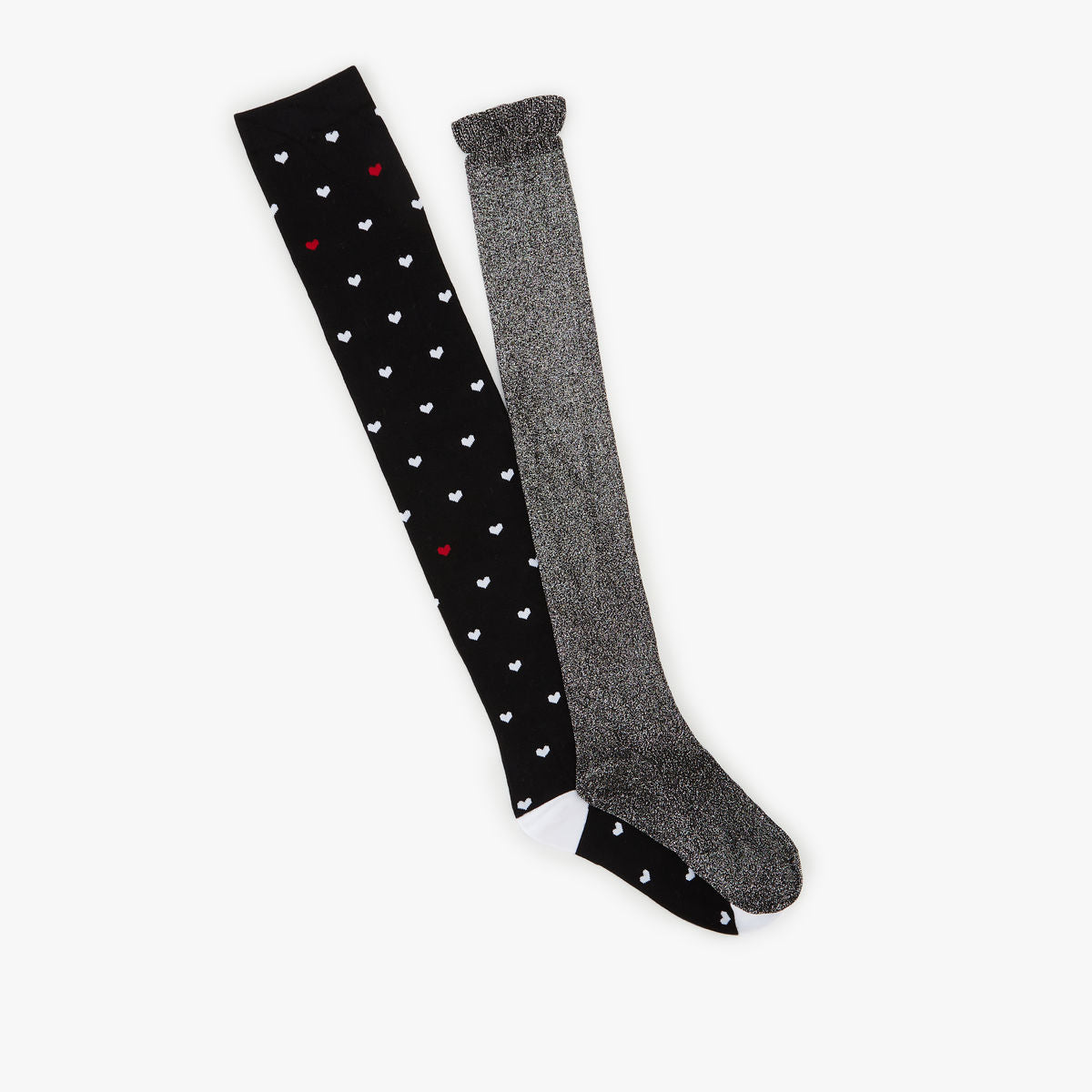 Lot de 2 Paires de chaussettes hautes noires
