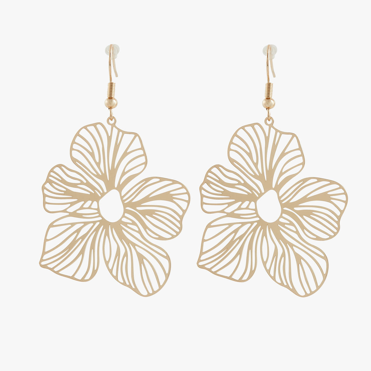 Boucles d'oreilles crochet filigrane fleur