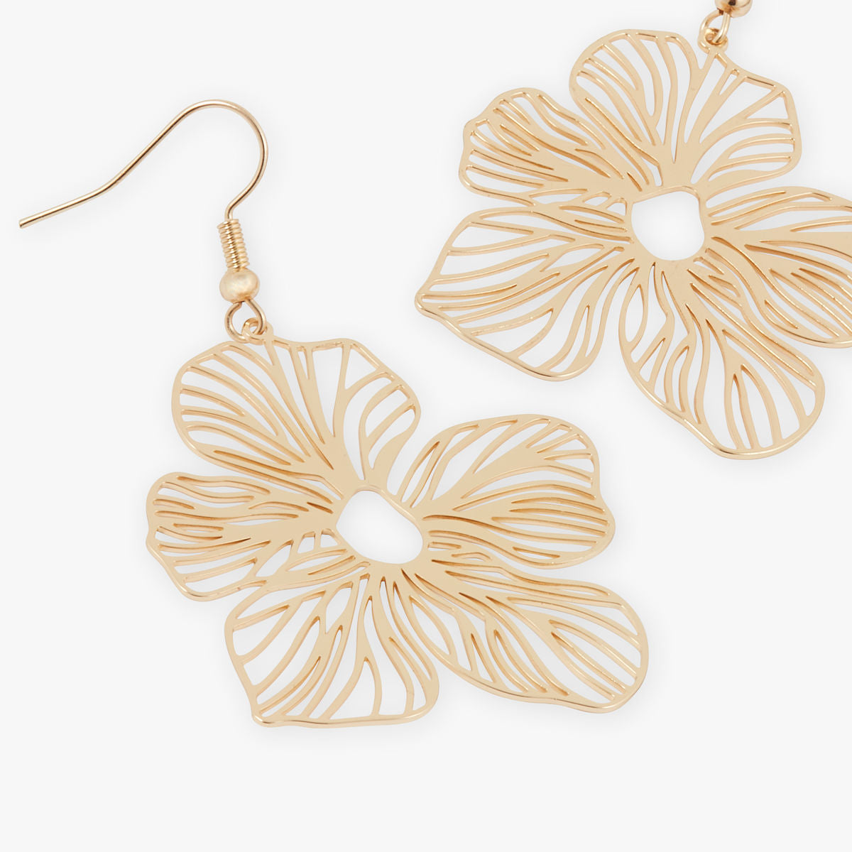 Boucles d'oreilles crochet filigrane fleur