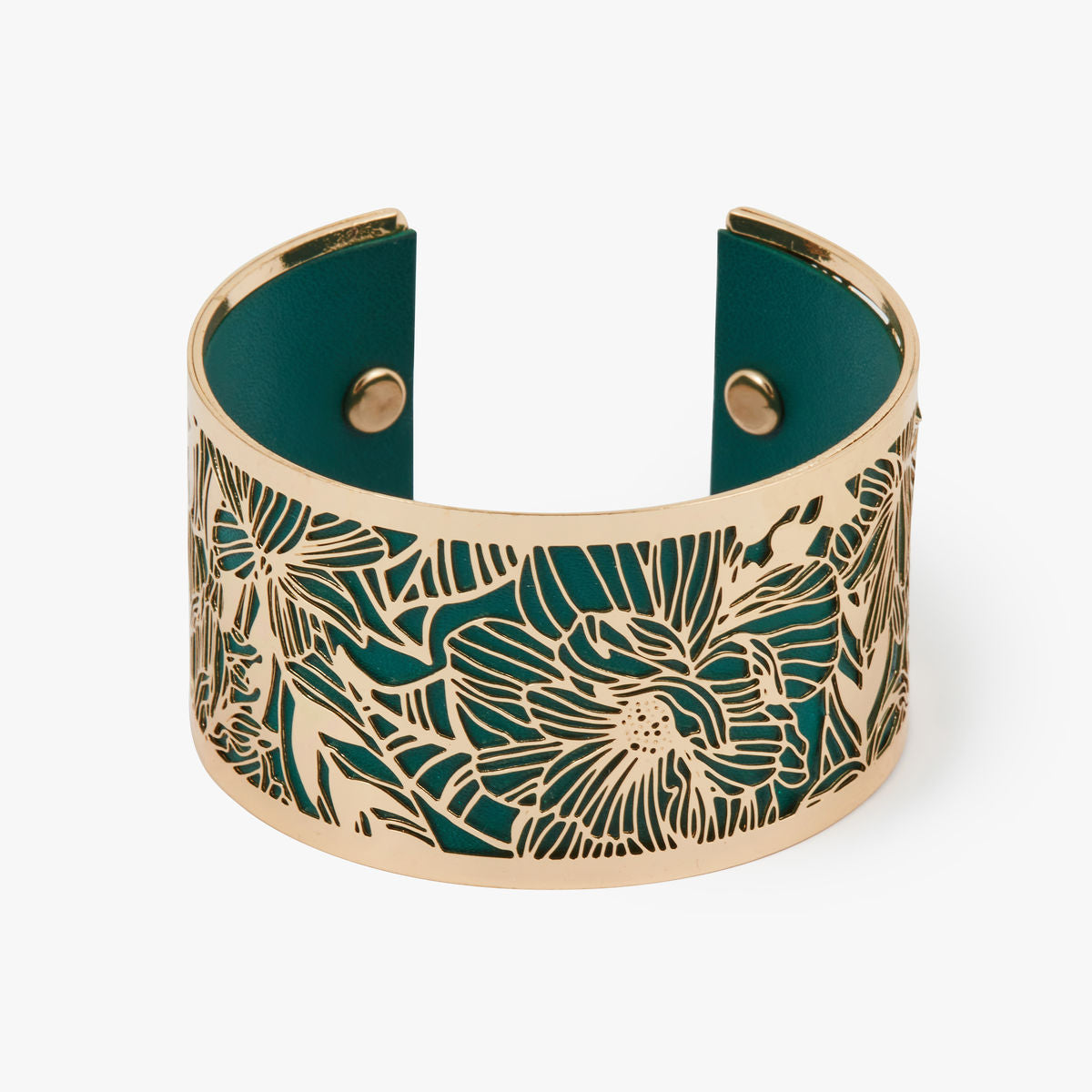 Bracelet manchette verte