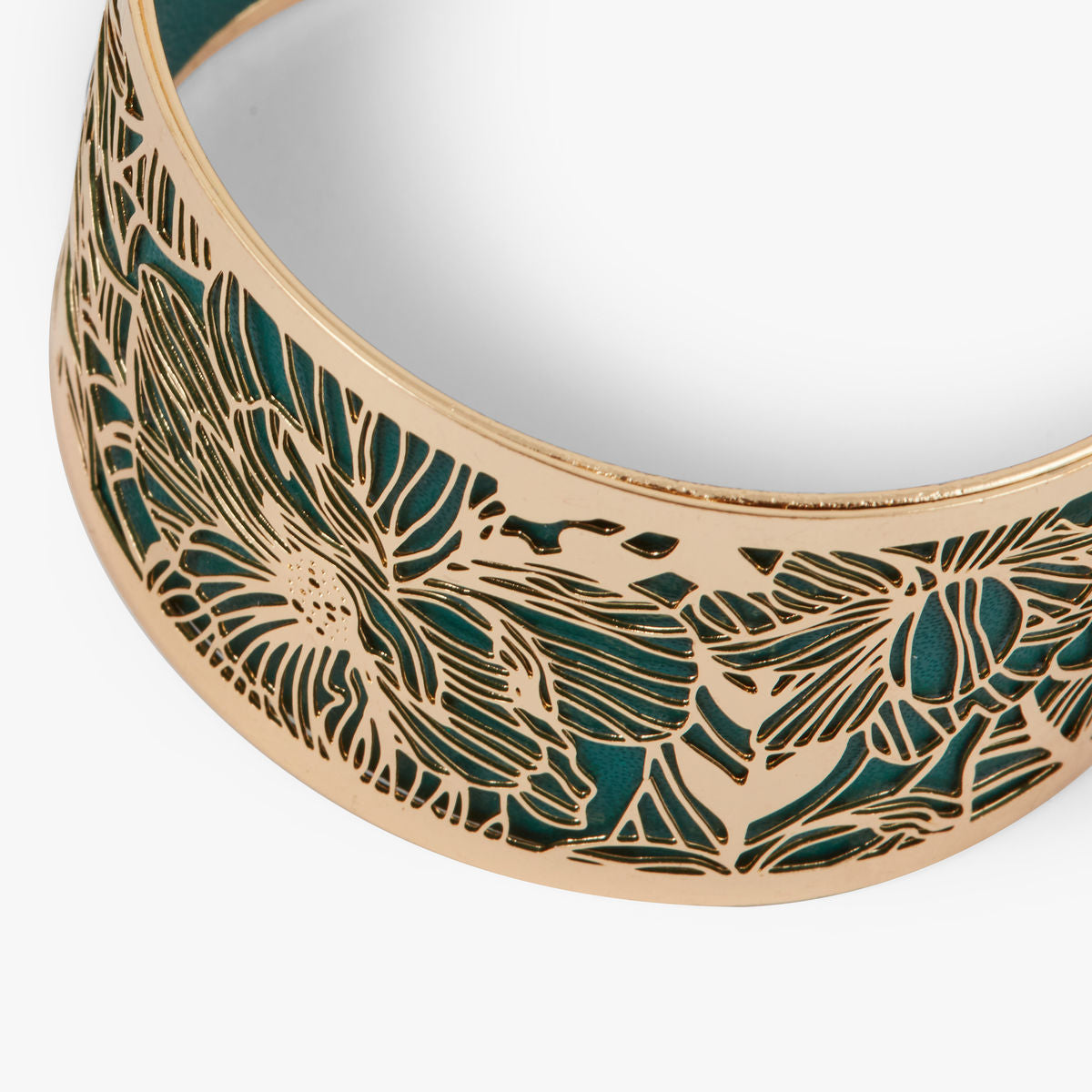 Bracelet manchette verte