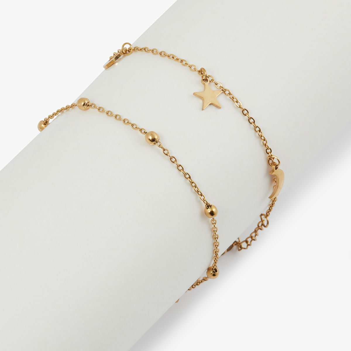 Bracelet 2 rangs en acier inoxydable