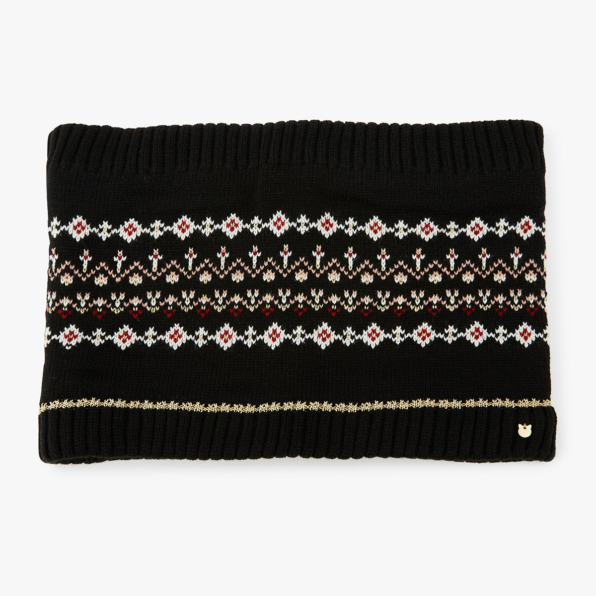 Snood noir et doré Mapol