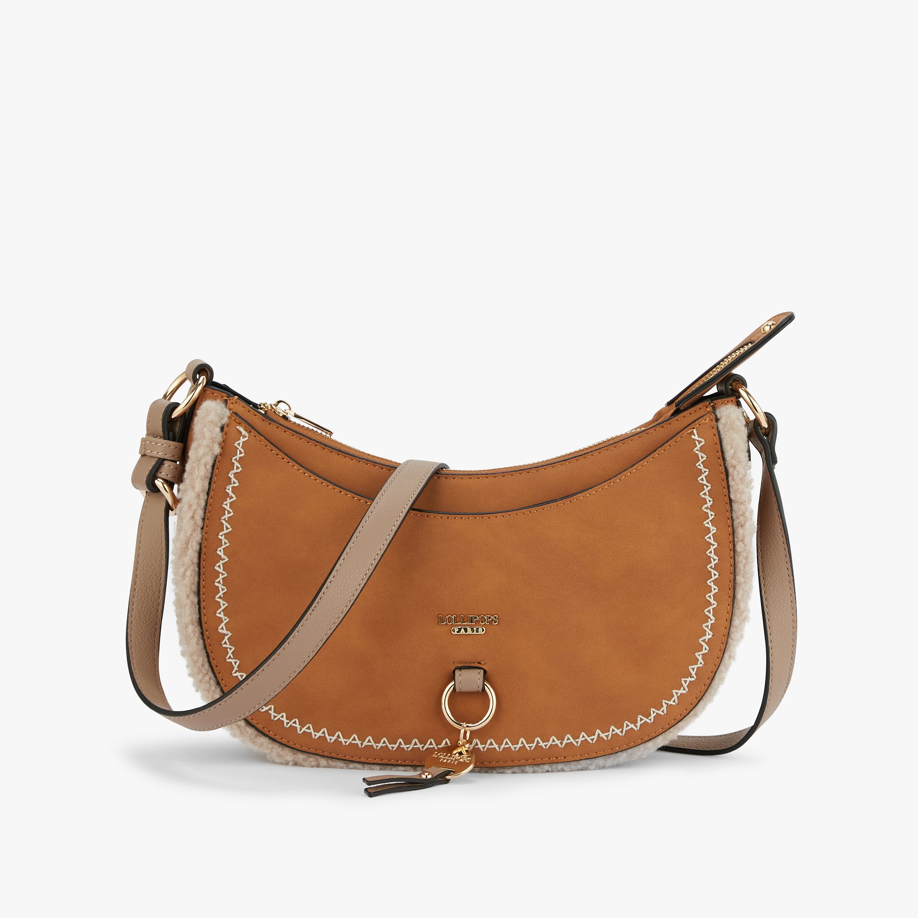 Petit sac bandoulière beige Manduria