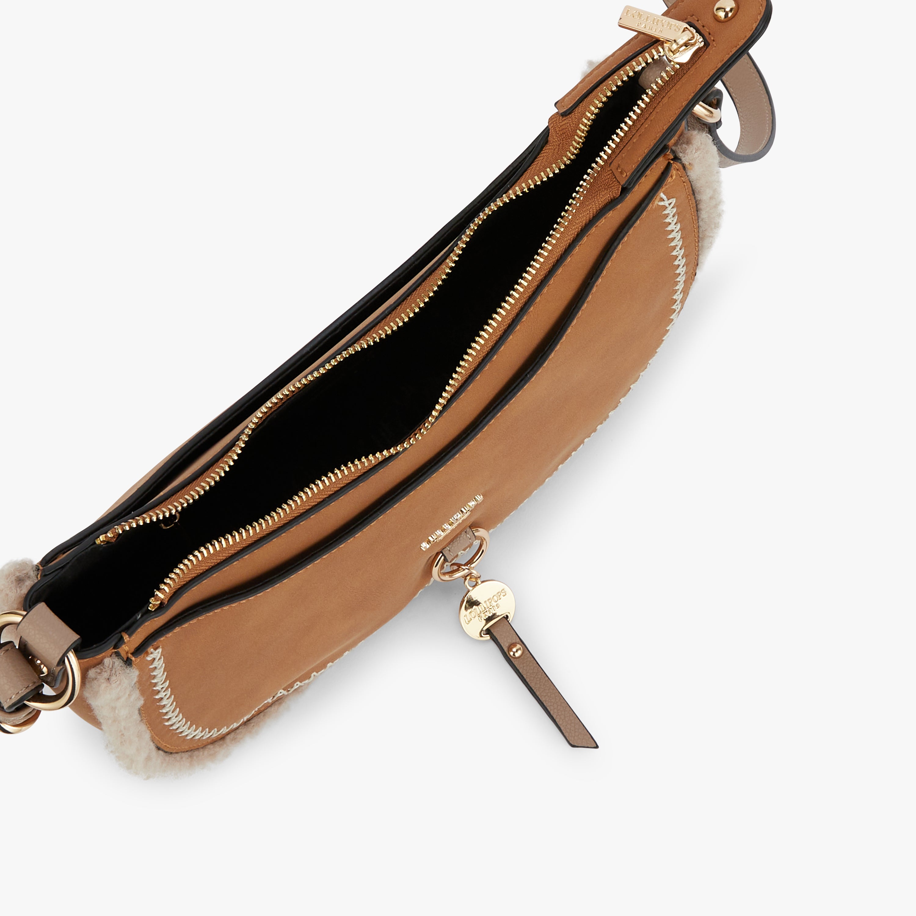 Petit sac bandoulière beige Manduria