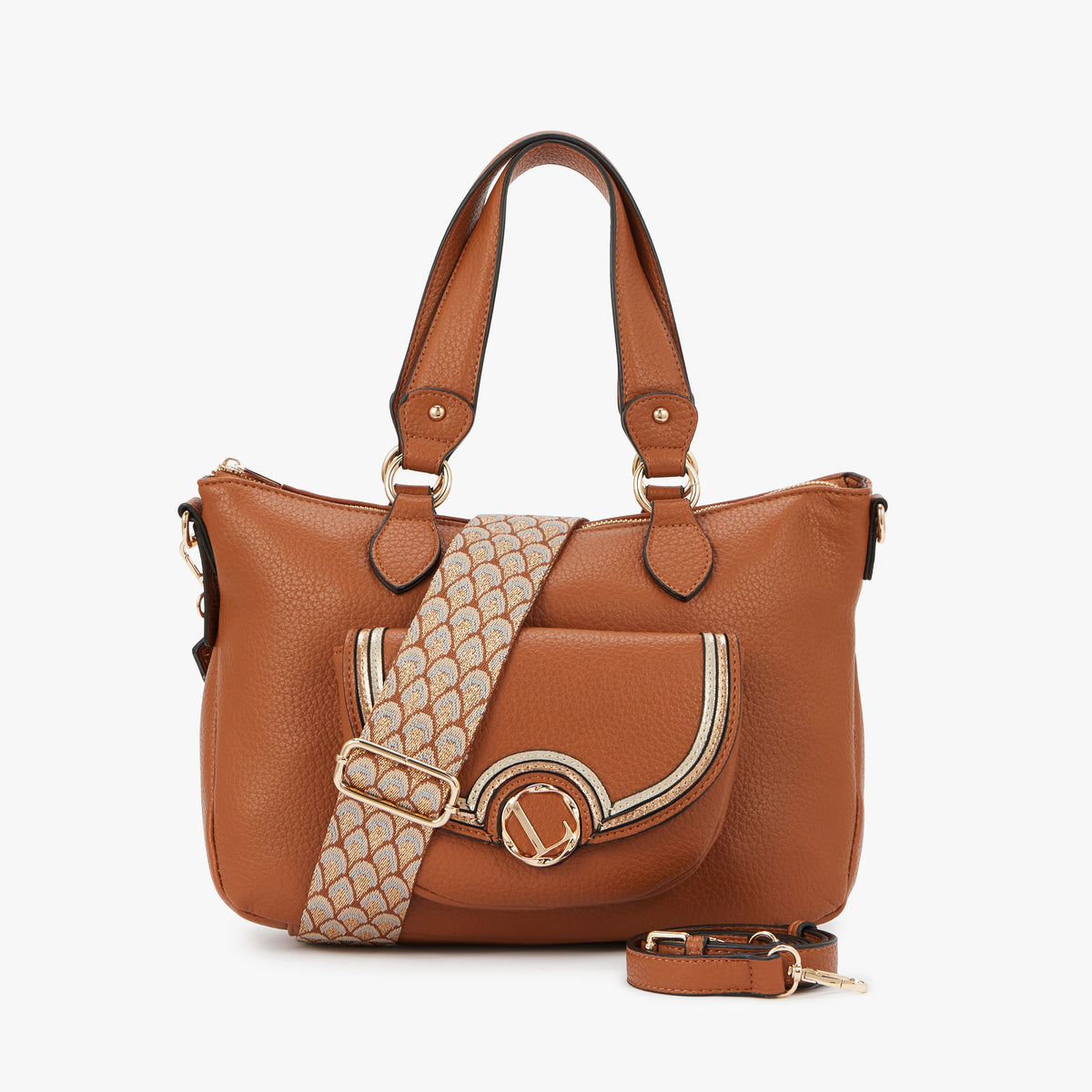 Grand sac shopper camel Nureci