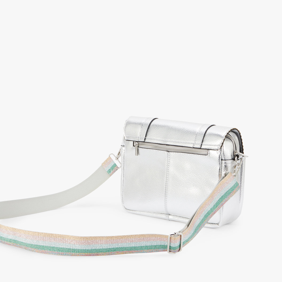 Grand sac porté épaule argent Nuoro