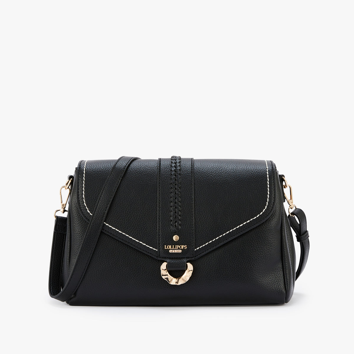 Grand sac porté épaule noir Nicolosi