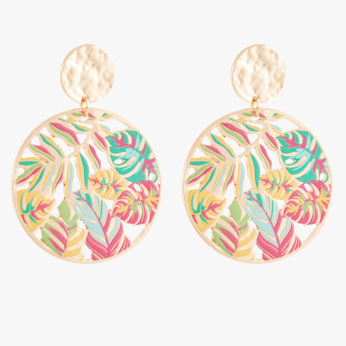 Boucles d'oreilles  rondes imprimées
