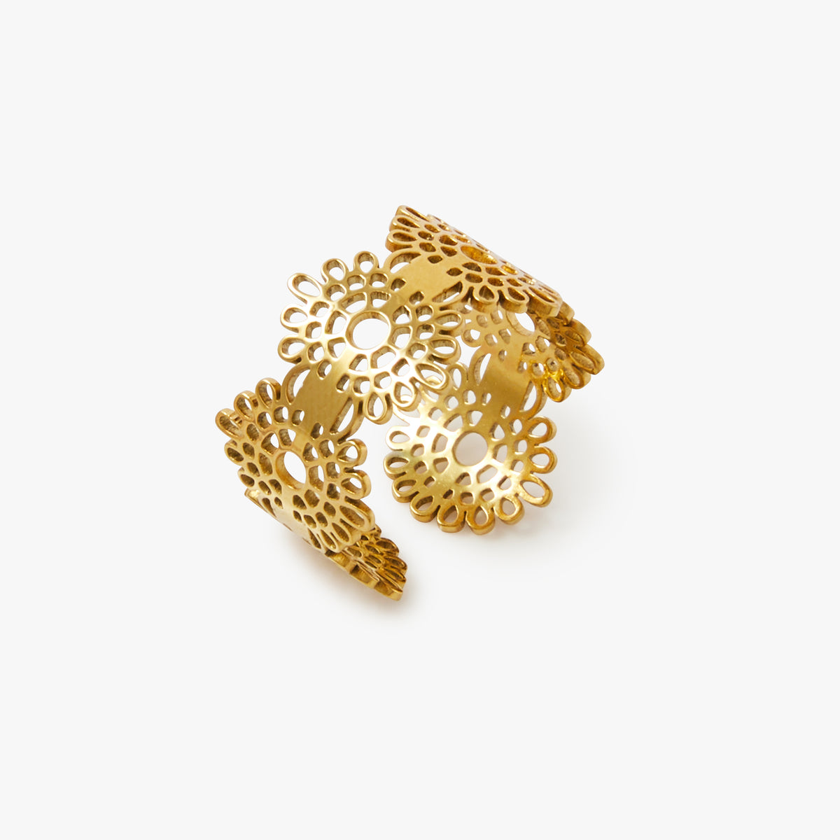 Bague dentelle en acier inoxydable