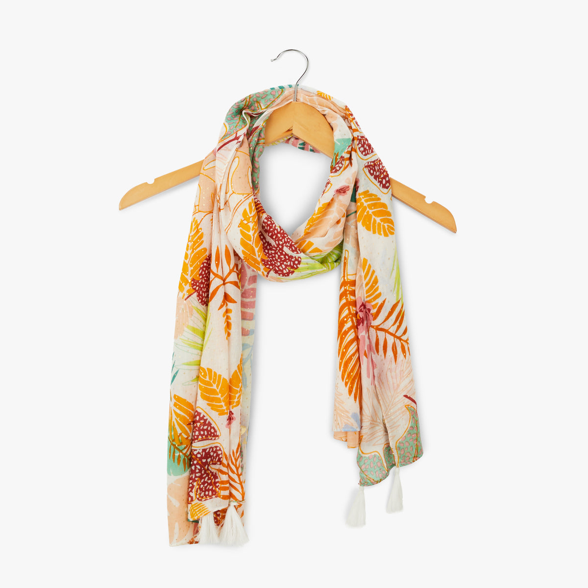 Foulard rectangulaire blanc Nomade