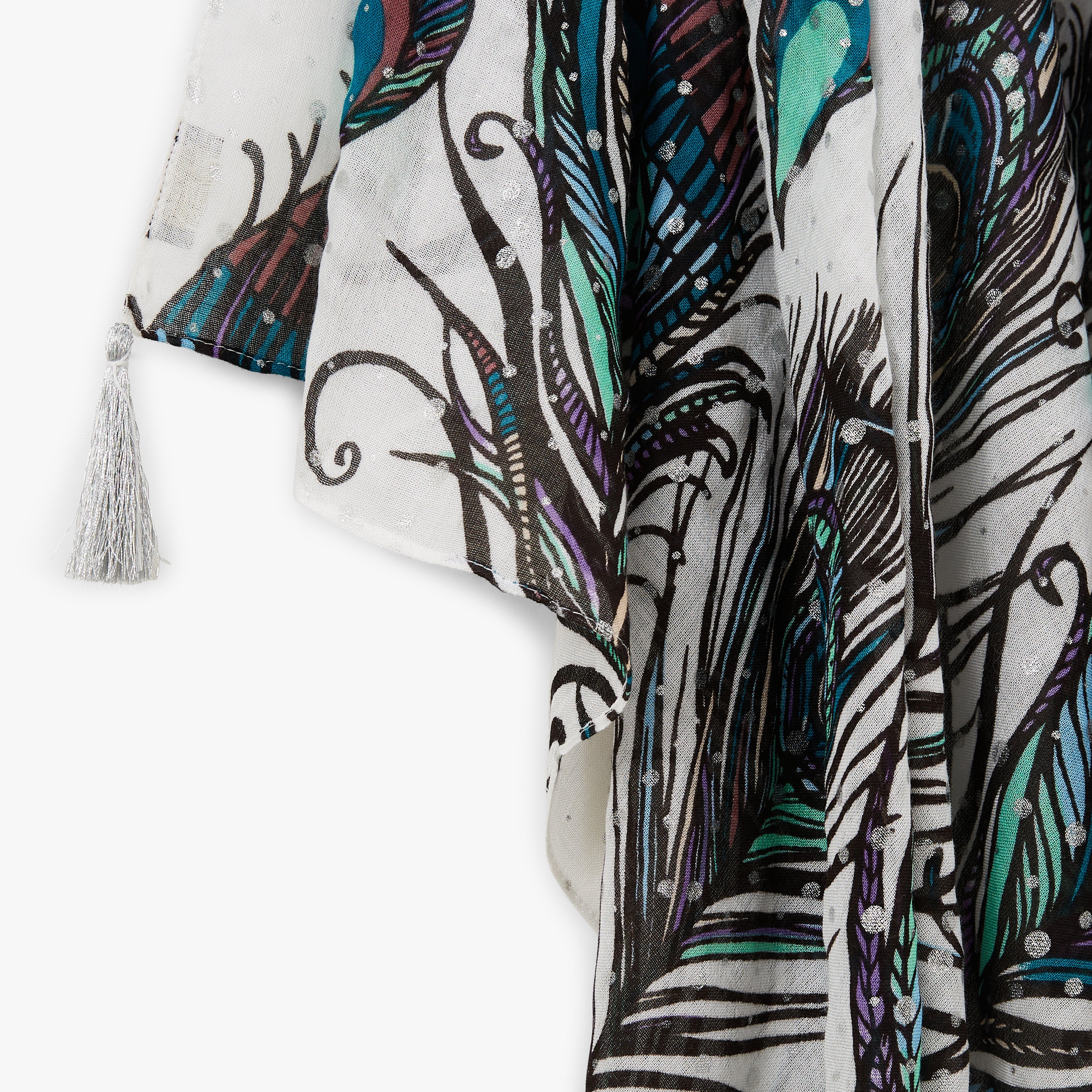 Foulard rectangulaire bleu Nepa