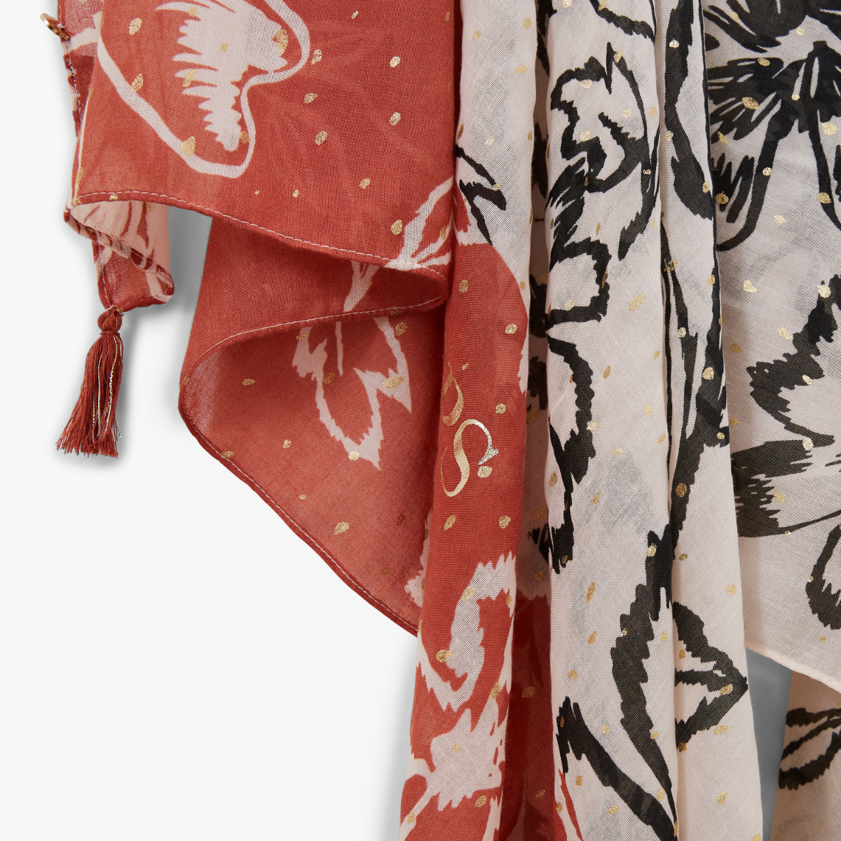 Foulard rectangulaire blanc Nantial