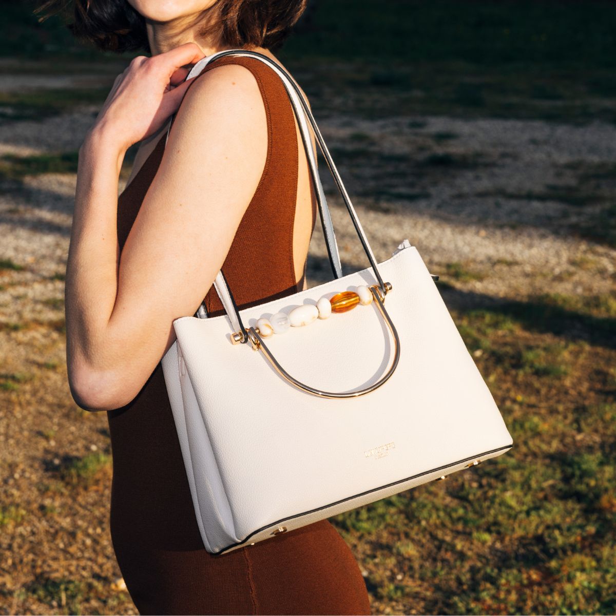 Sac shopper blanc Nabha